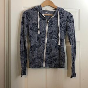 Aeropostale Size S Zip Up Hooded Sweatshirt Mandela Design